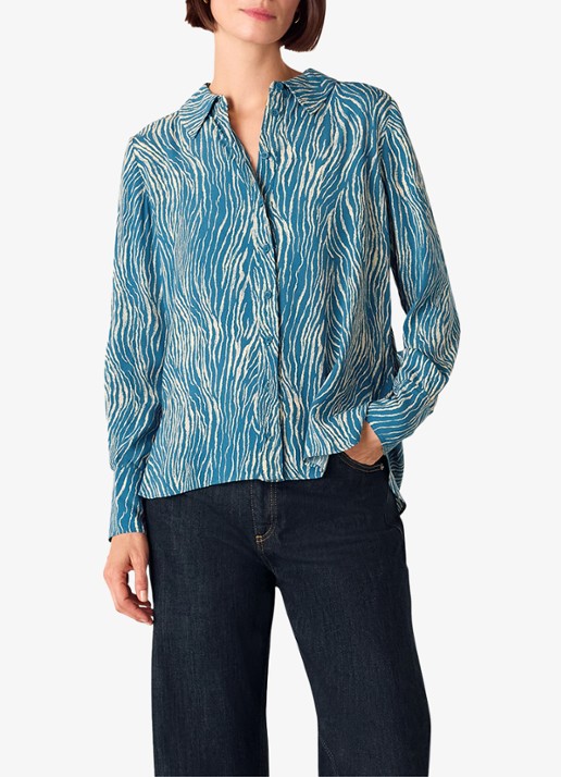 Whistles Blouse met zebraprint