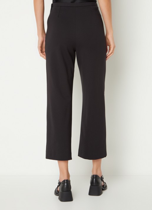Whistles Camilla high waist cropped wide fit pantalon - achterkant zwart