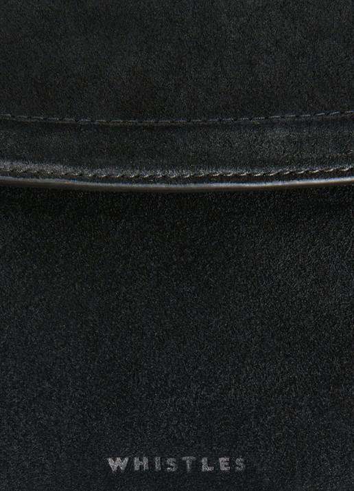 Whistles Crossbodytas van suède - detail 4 zwart