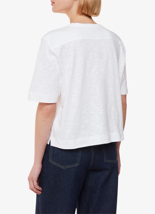 Whistles Ella blouse met gemêleerd dessin - achterkant wit