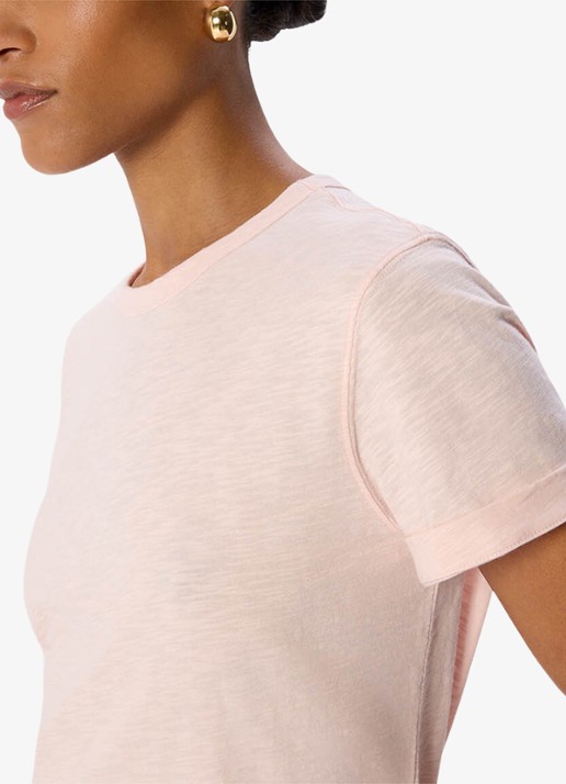 Whistles Emily Ultimate T-shirt met ronde hals - detail 3 roze
