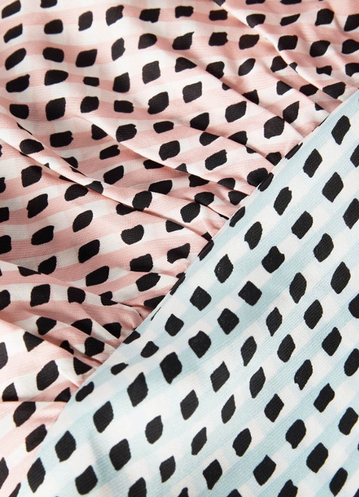 Whistles Graphic Check maxi jurk met grafische print - detail 6 roze