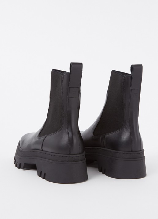 Whistles Hatton chelsea boot van leer - detail 2 zwart