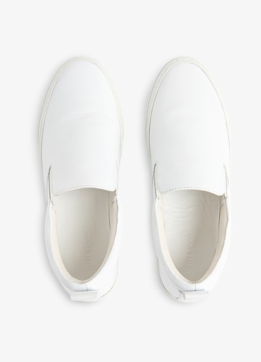 Whistles Kinsley sneaker van schapenleer - detail wit
