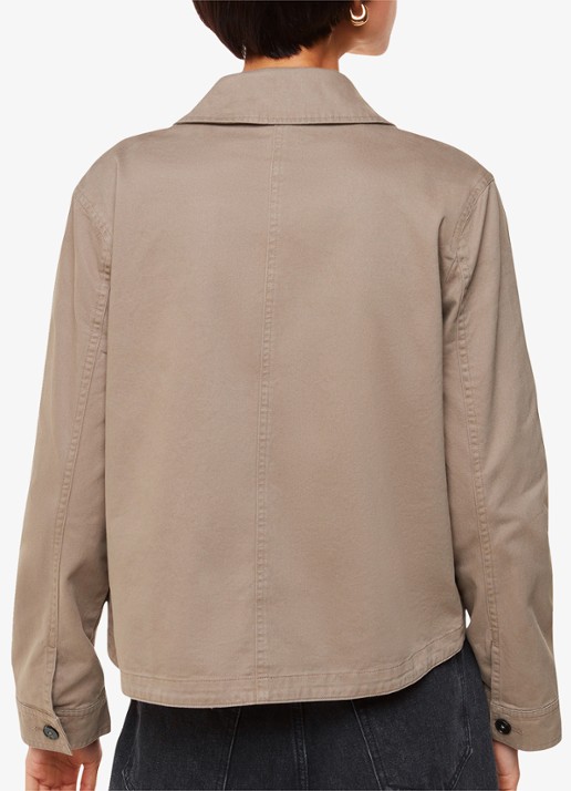 Whistles Marie jack met klepzakken - achterkant 4 khaki