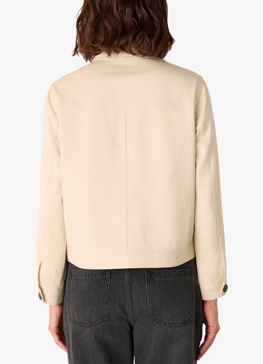 Whistles Mia jack met steekzakken - achterkant 2 naturel