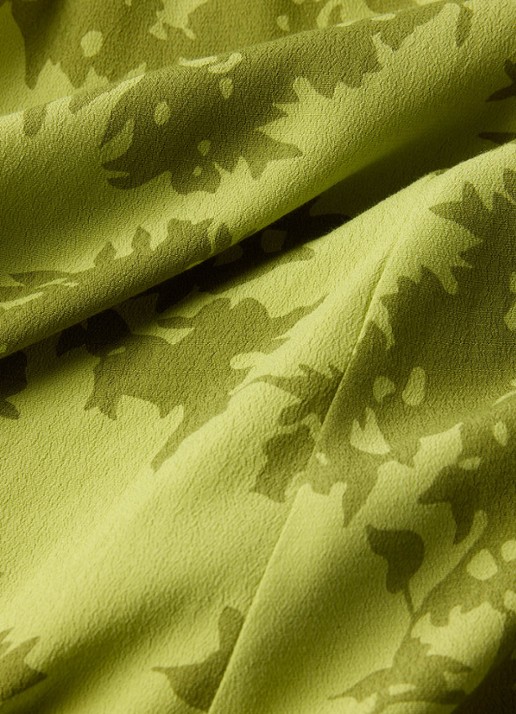 Whistles Midi jurk met print en plooien - detail 3 groen