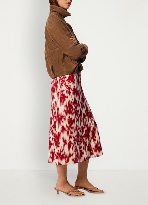 Whistles Midi jurk met  print - detail 4 rood