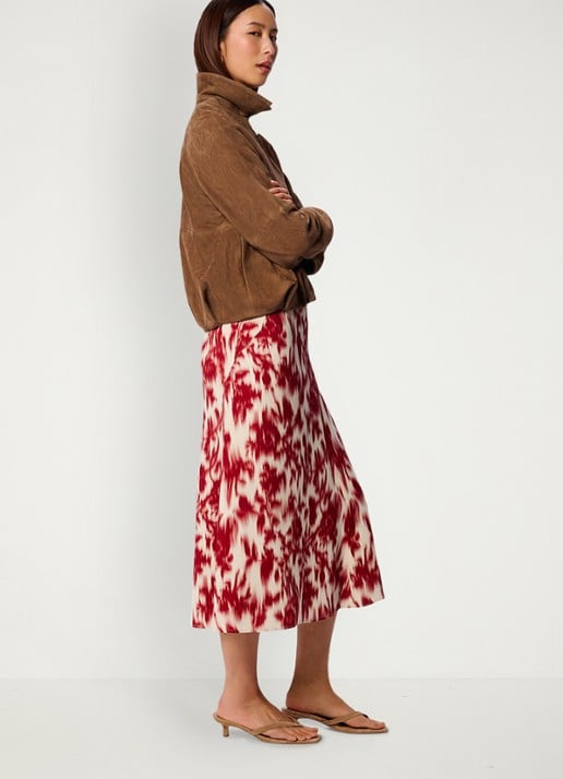 Whistles Midi jurk met  print - detail 2 rood