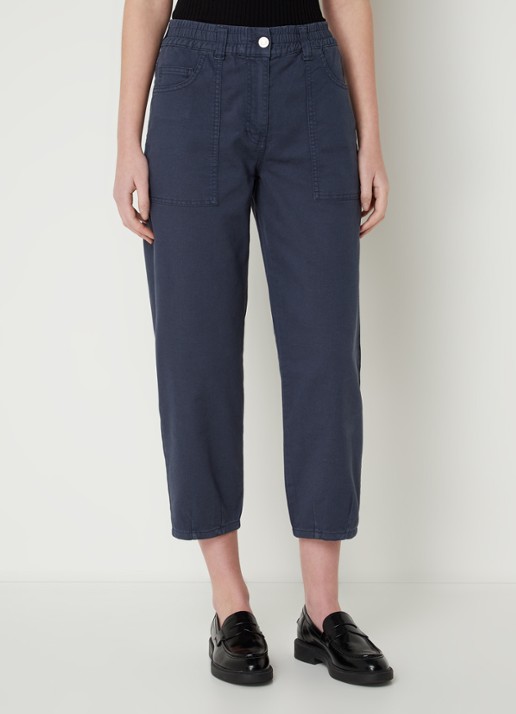 Whistles Paperbag high waist cropped tapered fit chino