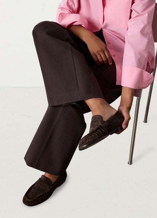 Whistles Ponte high waist wide fit pantalon