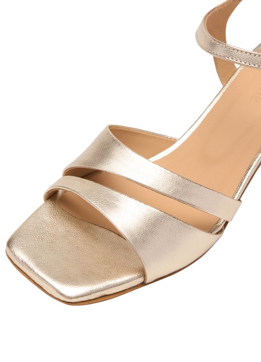 Whistles Sandalette met metallic finish - detail 3 goud