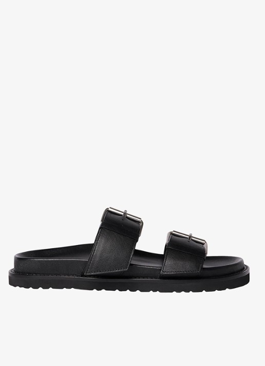 Whistles Slipper van leer met gespdetail