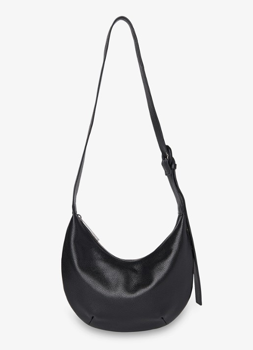 Whistles Small Sia crossbodytas van leer - achterkant 3 zwart