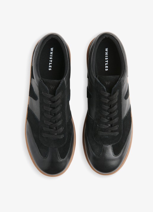 Whistles Sneaker van suède - detail 2 zwart