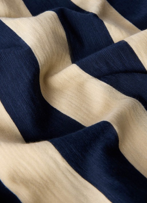 Whistles T-shirt met streepprint - detail 3 donkerblauw