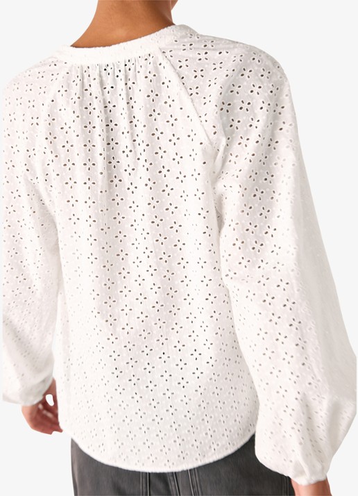 Whistles Tuniek met opengewerkt dessin - achterkant 3 wit