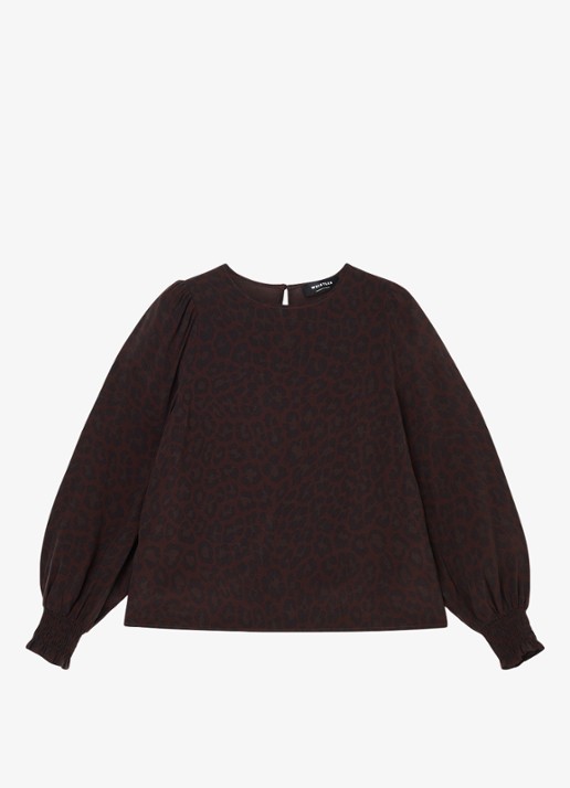 Whistles Tuniek met pofmouw - voorkant zwart