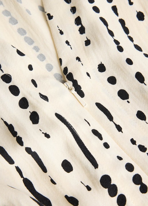 Whistles Wide fit jumpsuit met stippenprint - detail 2 creme