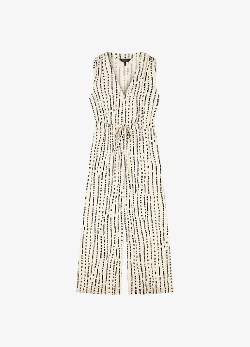 Whistles Wide fit jumpsuit met stippenprint