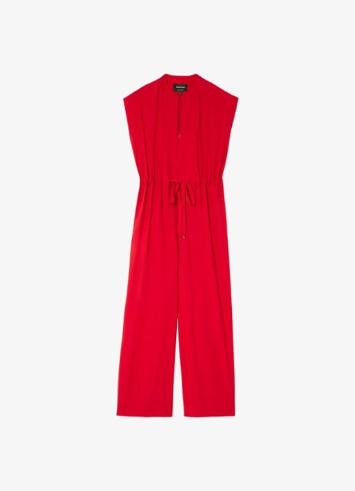 Whistles Wide fit jumpsuit met strikceintuur