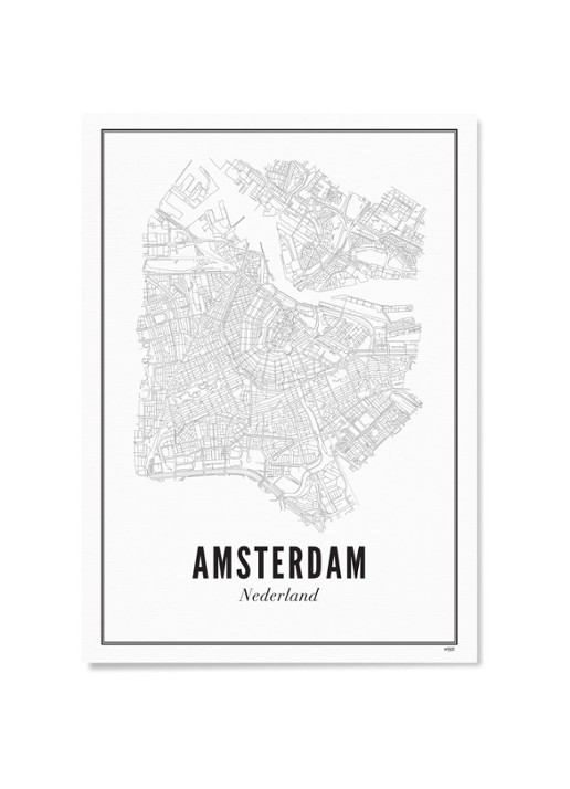 WIJCK. Amsterdam Stad print - detail wit