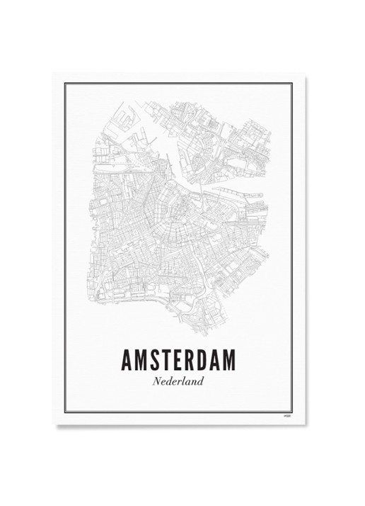 WIJCK. Amsterdam Stad print - voorkant 2 wit