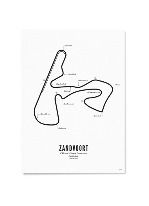 WIJCK. Circuit Zandvoort print 50 x 70 cm - voorkant wit