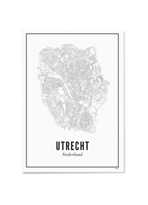 WIJCK. Utrecht Stad print - voorkant wit