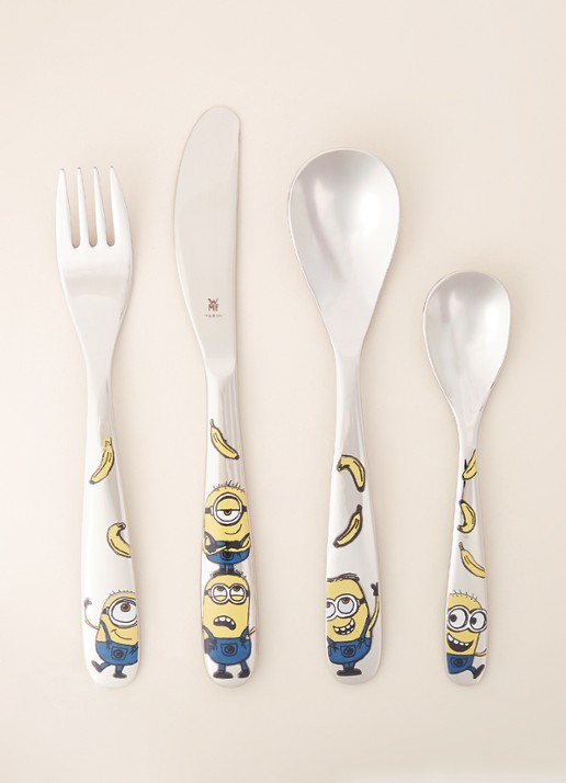 WMF Minions kinderbestekset 4-delig - voorkant 2 zilver
