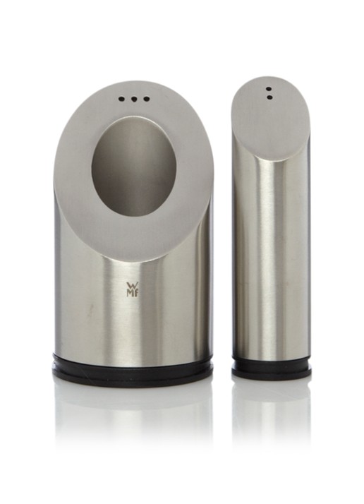 WMF Peper- en zoutstel 8 cm 2-delig - voorkant 2 zilver