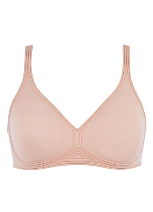Wolford 3W Skin Bra naadloze bralette - voorkant 2 oudroze