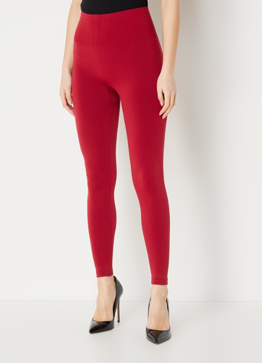 Wolford Aurora high waist legging - detail donkerrood