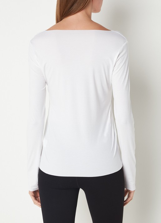 Wolford Aurora longsleeve van modal - achterkant 3 wit
