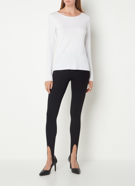 Wolford Aurora longsleeve van modal - voorkant 2 wit