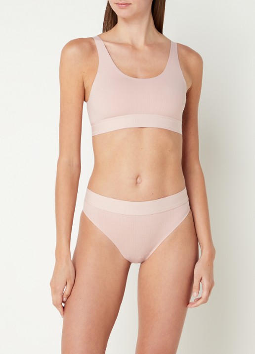 Wolford Beauty Cotton slip - voorkant 3 oudroze
