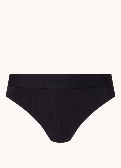 Wolford Beauty Cotton string - voorkant 2 zwart