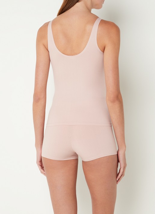 Wolford Beauty Cotton tanktop - achterkant oudroze