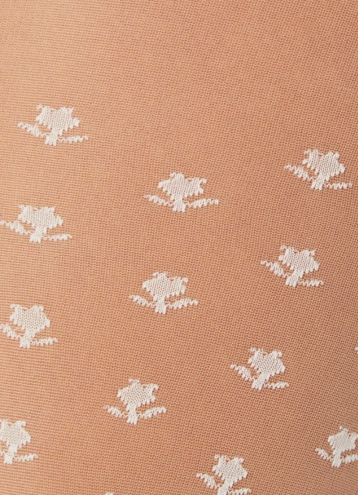 Wolford Blossom panty met bloemenprint - detail beige