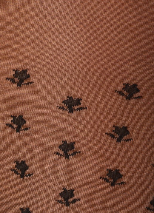 Wolford Blossom panty met bloemenprint - detail zwart
