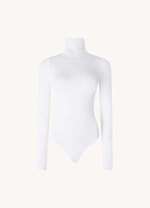 Wolford Colorado body met col - voorkant wit