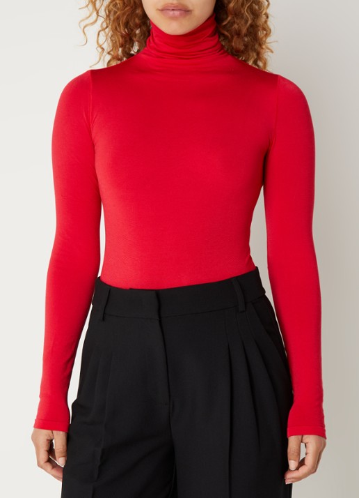 Wolford Colorado body met col - detail 2 cranberryrood