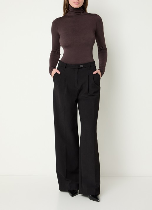 Wolford Colorado body met col - voorkant 4 donkerbruin