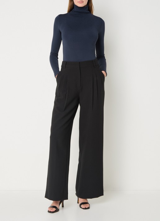 Wolford Colorado stringbody met col - voorkant 3 donkerblauw