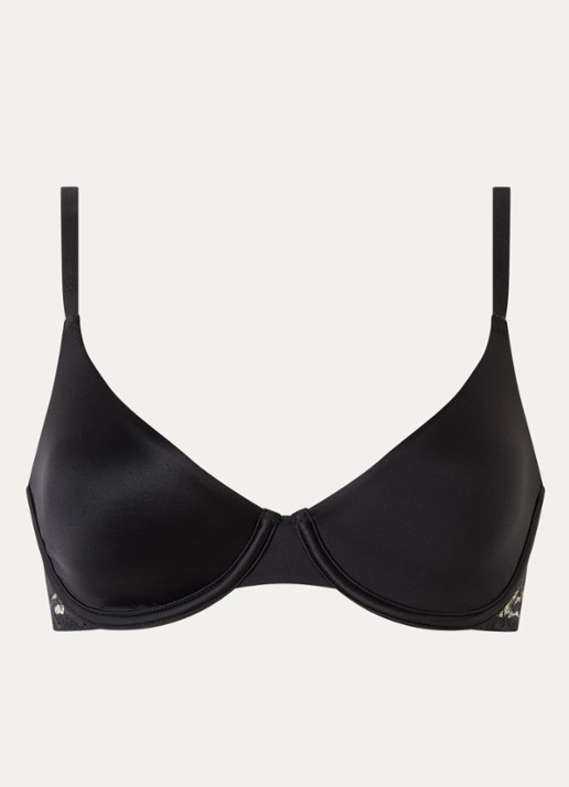 Wolford Contour beugel bh met kant  - voorkant zwart