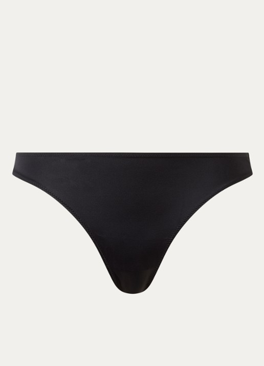 Wolford Contour string met kant - voorkant zwart