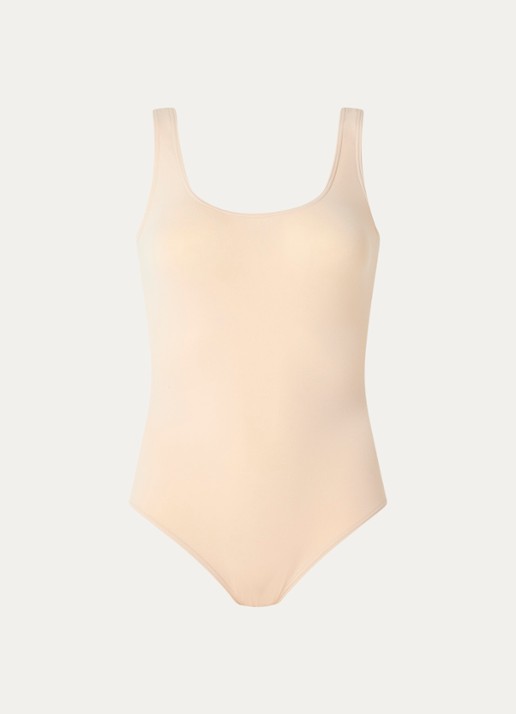 Wolford Corrigerende body met ronde hals - voorkant beige