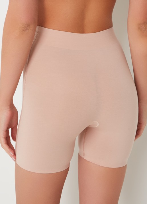 Wolford Cotton Contour corrigerende short - achterkant 4 lichtroze