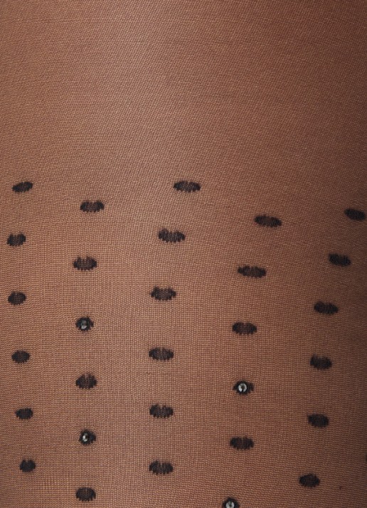 Wolford Crystal Dots panty met stippenprint in 20 denier - detail 3 zwart
