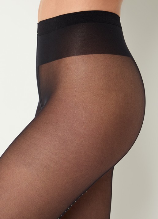 Wolford Crystal panty met strass - detail 4 zwart